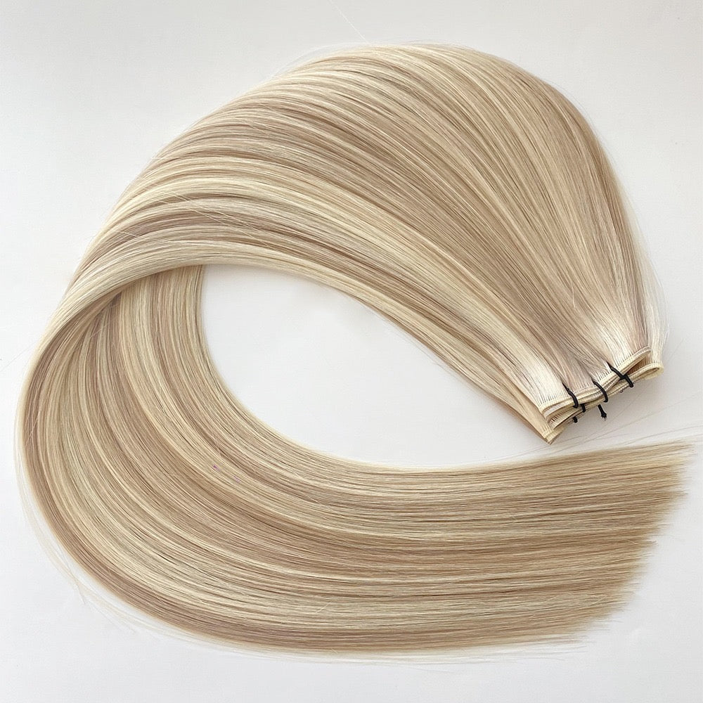 Hope (Warm Gold Blonde With Cool Lows) - Reinforced Handtied Weft